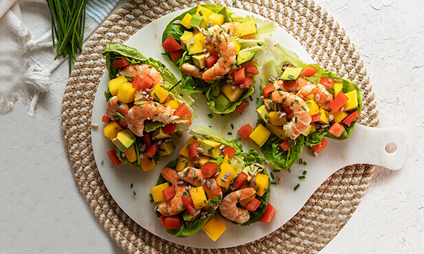 Salada de Camarão com Manga